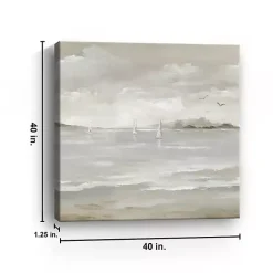 Kirklands Home Canvas Art|Sail Away II Giclee Canvas Art Print, 40x40 in. Tan