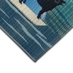 Kirklands Home Outdoor Rugs|Sailboat Dogs Indoor/Outdoor Accent Rug