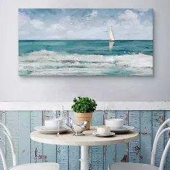 Kirklands Home Canvas Art|Sailing Day Canvas Art Print Blue