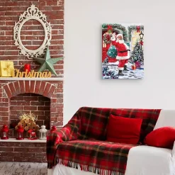 Clearance Saint Nick with Presents Christmas Wall Art Print Christmas Art & Wall Decor