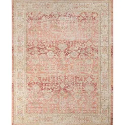 Kirklands Home Area Rugs|Salmon Vintage Border Area Rug, 5x7 Pink