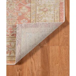 Kirklands Home Area Rugs|Salmon Vintage Border Area Rug, 5x7 Pink