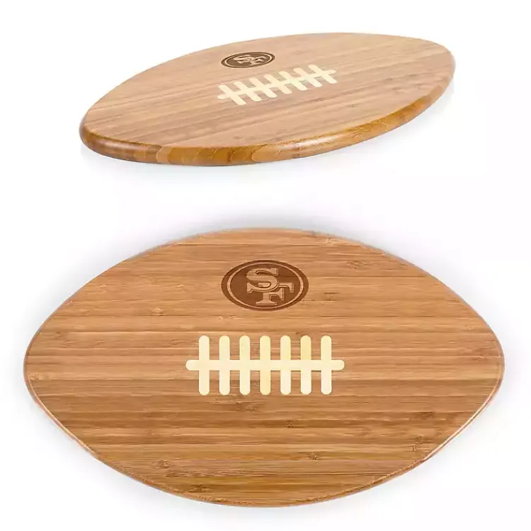 Kirklands Home Serving & Entertaining|San Francisco 49ers Bamboo Football Cutting Board Tan