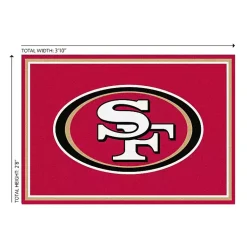 Kirklands Home Area Rugs|San Fransisco 49ers Area Rug, 3x4 Red