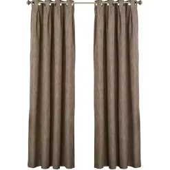 Kirklands Home Curtains & Drapes|Sand Box Pleated Single Curtain Panel, 84 in. Brown