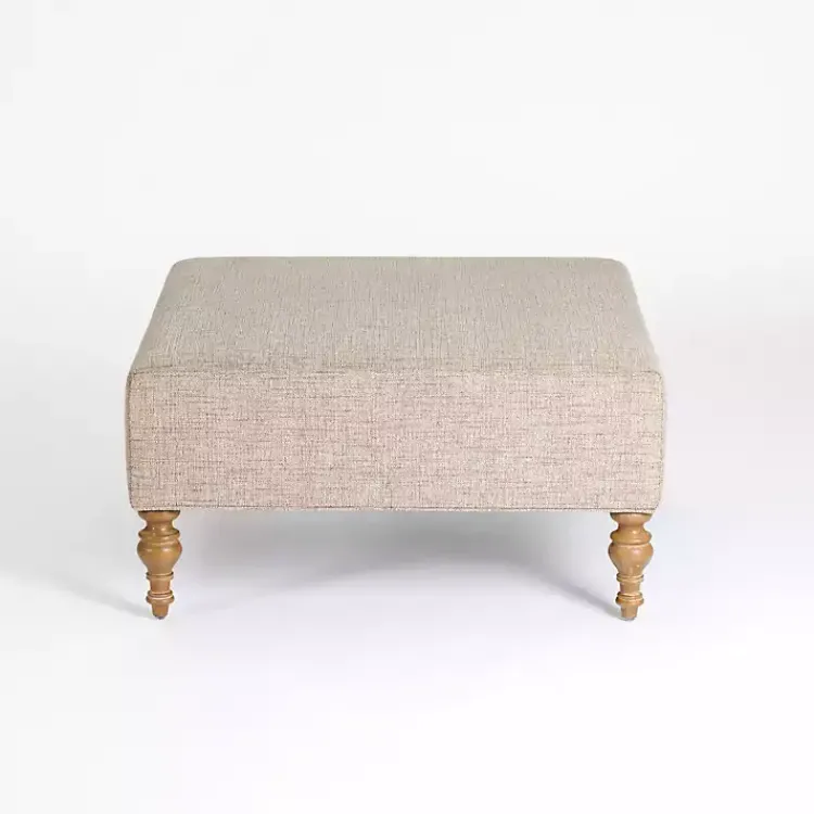 Kirklands Home Coffee Tables|Sand Upholstered Chanson Coffee Table Ottoman Tan