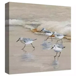 Kirklands Home Canvas Art|Sandpiper Beach I and II Art Prints, Set of 2 Tan