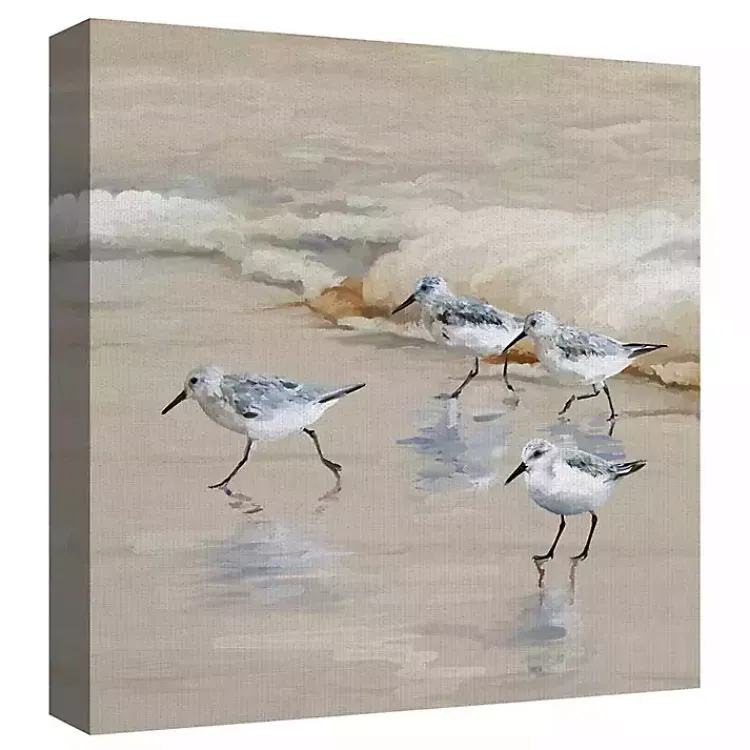 Kirklands Home Canvas Art|Sandpiper Beach I and II Art Prints, Set of 2 Tan