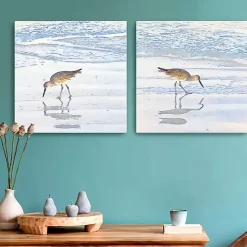 Kirklands Home Canvas Art|Sandpiper Dreams Canvas Art Prints, Set of 2 Blue