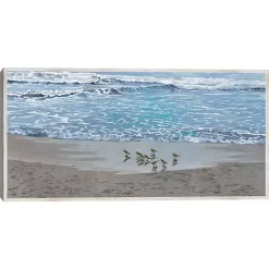 Kirklands Home Framed Art|Sandpiper Morning Framed Canvas Art Print