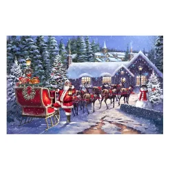 Sale Santa and his Team Canvas Art Print Christmas Art & Wall Decor