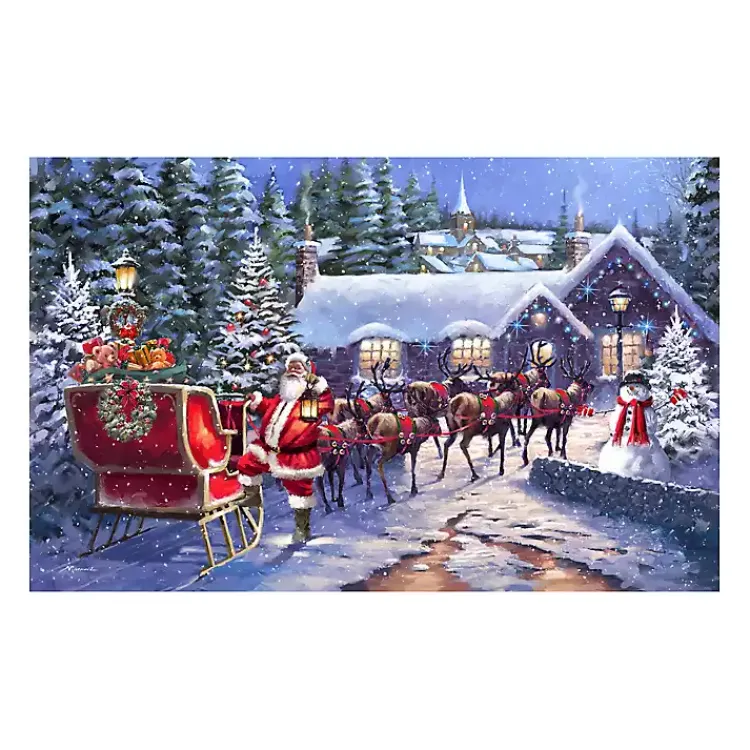 Sale Santa and his Team Canvas Art Print Christmas Art & Wall Decor