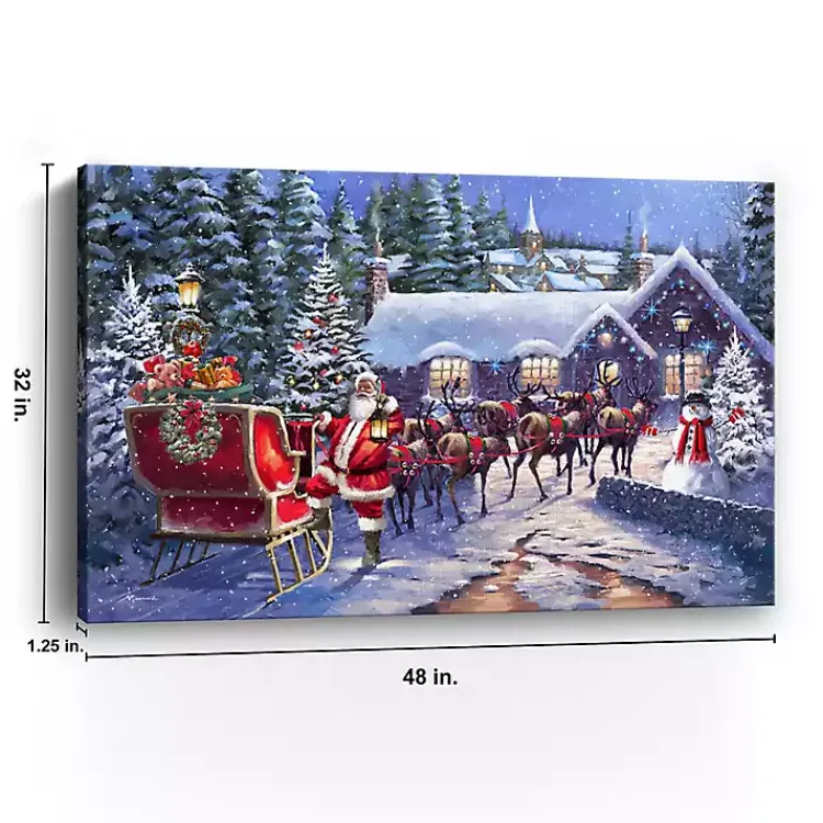 Sale Santa and his Team Canvas Art Print Christmas Art & Wall Decor