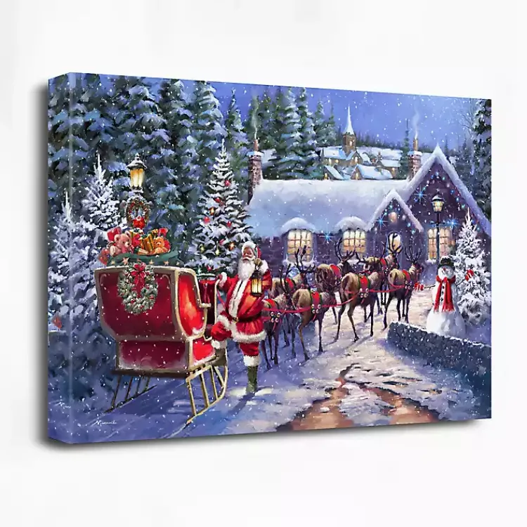 Sale Santa and his Team Canvas Art Print Christmas Art & Wall Decor