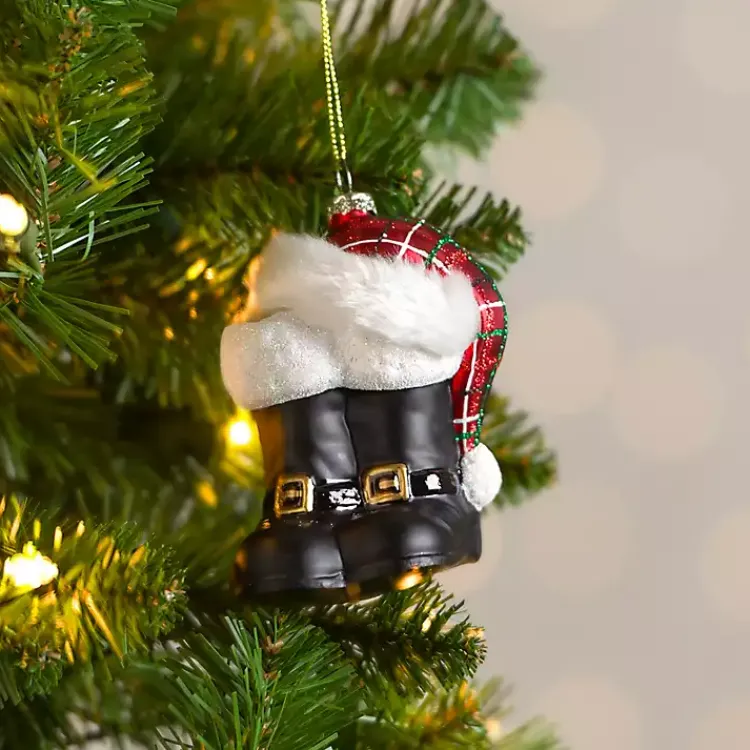 Outlet Santa Boots Glass Ornament Christmas Ornaments