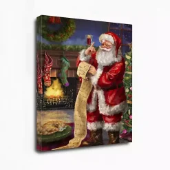 Sale Santa Checking His List Canvas Art Print Christmas Art & Wall Decor