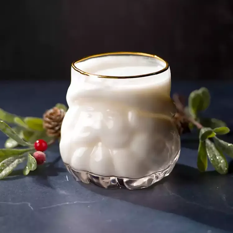 Kirklands Home Glassware & Drinkware|Santa Figural Drinking Glass Clear