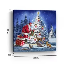 Hot Santa Giving Gifts Canvas Art Print Christmas Art & Wall Decor