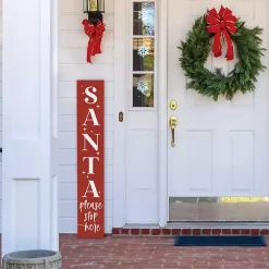 Discount Santa Please Stop Here Porch Board Outdoor Christmas Decorations