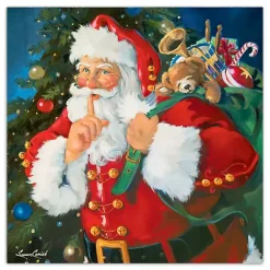 Hot Santa Shhh Canvas Art Print Christmas Art & Wall Decor