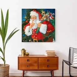 Hot Santa Shhh Canvas Art Print Christmas Art & Wall Decor
