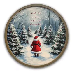Online Santa Snowy Forest Framed Art Print Christmas Art & Wall Decor