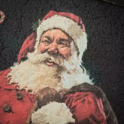 Clearance Santa with Candy Cane Framed Art Print Christmas Art & Wall Decor