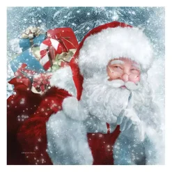 Hot Santa with Presents Canvas Art Print Christmas Art & Wall Decor