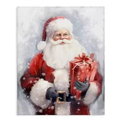 Hot Santa with Red Gift Canvas Art Print Christmas Art & Wall Decor
