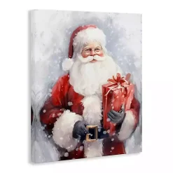 Hot Santa with Red Gift Canvas Art Print Christmas Art & Wall Decor