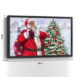 Outlet Santa's Sack of Gifts Framed Canvas Art Print Christmas Art & Wall Decor