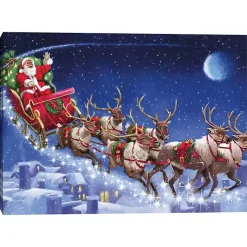 Clearance Santa's Sleigh Canvas Art Print Christmas Art & Wall Decor