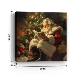 Hot Santa's Stories Canvas Art Print, 20x20 in. Christmas Art & Wall Decor