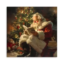 Outlet Santa's Stories Canvas Art Print, 30x30 in. Christmas Art & Wall Decor