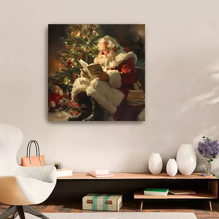 Outlet Santa's Stories Canvas Art Print, 30x30 in. Christmas Art & Wall Decor
