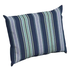 Kirklands Home Outdoor Cushions & Pillows|Sapphire Aurora Stripe Outdoor Lumbar Pillow