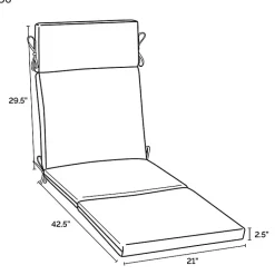 Kirklands Home Outdoor Cushions & Pillows|Sapphire Damask Outdoor Chaise Cushion