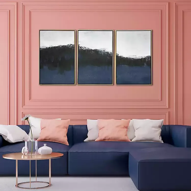 Kirklands Home Canvas Art|Sapphire Framed Canvas Art Prints, Set of 3