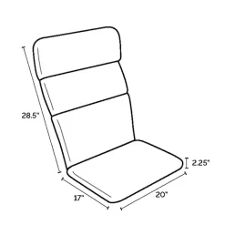 Kirklands Home Outdoor Cushions & Pillows|Sapphire Stripe Outdoor Adirondack Cushion Blue