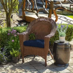 Kirklands Home Outdoor Cushions & Pillows|Sapphire Texture 2-pc. Outdoor Wicker Cushion Set Blue