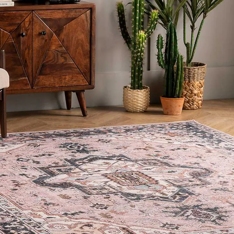 Kirklands Home Area Rugs|Sasha Medallion Washable Area Rug, 4x6