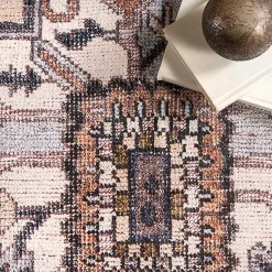 Kirklands Home Area Rugs|Sasha Medallion Washable Area Rug, 4x6