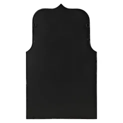 Kirklands Home Decorative Mirrors|Satin Arched Scallop Wall Mirror Black