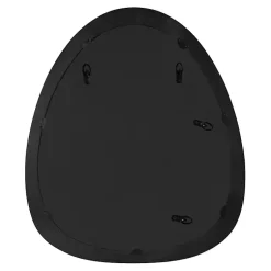 Kirklands Home Decorative Mirrors|Satin Black Asymmetrical Wall Mirror