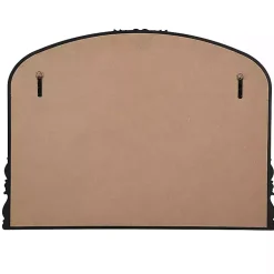 Kirklands Home Decorative Mirrors|Satin Baroque Arched Wall Mirror Black