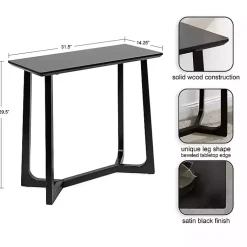 Kirklands Home Console Tables|Satin Olivia Console Table Black