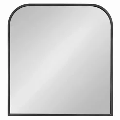 Kirklands Home Decorative Mirrors|Satin Wide Arch Wall Mirror Black