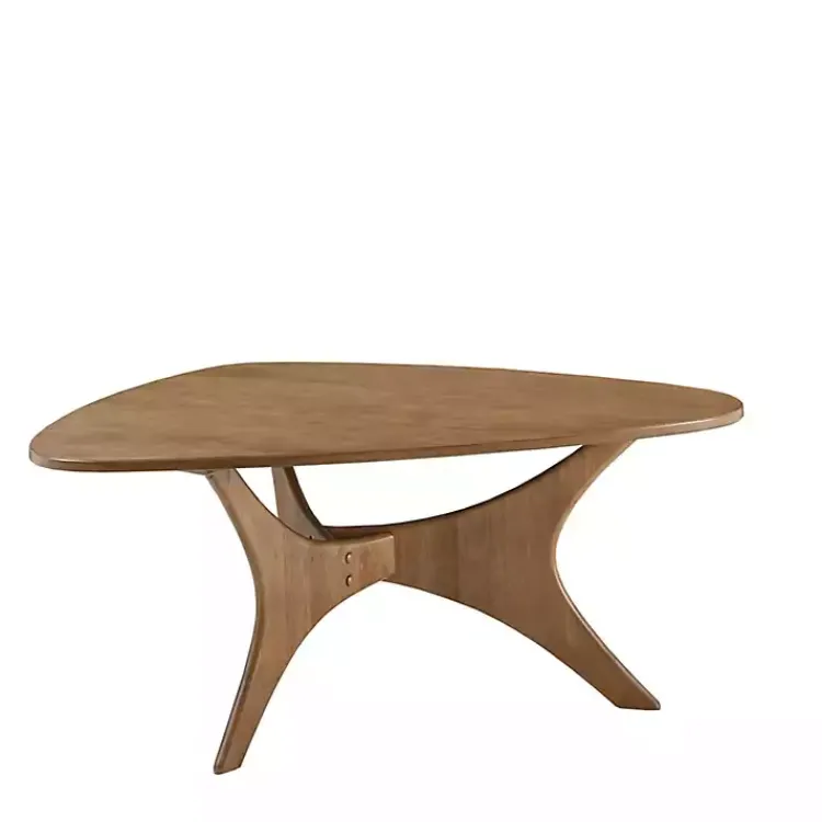 Kirklands Home Coffee Tables|Savannah Wooden Triangle Coffee Table Brown