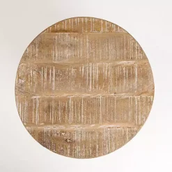 Kirklands Home Accent & End Tables|Sawmark Round Drum Accent Table Brown