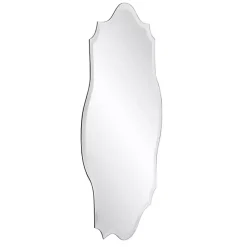 Kirklands Home Decorative Mirrors|Scalloped Rectangular Frameless Wall Mirror